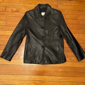 Vintage Nine West Genuine Leather Jacket Sz S